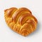 Frisch gebackenes Croissant von goldener Farbe , Generative AI