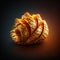 Frisch gebackenes Croissant von goldener Farbe , Generative AI