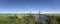 Frisian landscape panorama with windmill