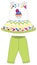 frocks with legging cup cake print vector art