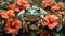 Frog Amongst Hibiscus Flowers