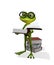 Frog and books