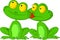 Frog cartoon kissing