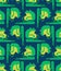 Frog cartoon pattern seamless. Green toad background. Baby fabric texture. vector ornament