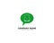 Frog chat logo chatting and messaging app icon with bubble speech