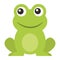 Frog cute animal sitting cartoon