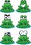 Frog Emoticon Set