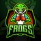 Frog esport logo mascot design