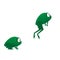 Frog. Frog jump. Vector illustration