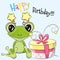 Frog with gift