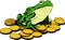 Frog and gold coins