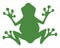 Frog green silhouette