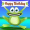 Frog happy birthday