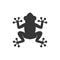 Frog Icon Logo on White Background. Vector
