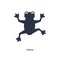 frog icon on white background. Simple element illustration from education 2 concept