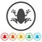 Frog icons set logo - Illustration