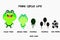 Frog life cycle,cartoon style,Animals life vector.