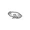 Frog line icon