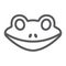 Frog line icon, animal and zoo, amphibian sign