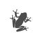 Frog logo vector design template, Silhouette Frog logo animal, Illustration