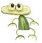 Frog made of cucumber