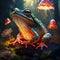 frog and mushrooms magical shining magic 1