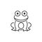 Frog. Outline icon. Animal vector illustration