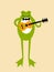 Frog playing the guitar