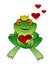 Frog prince with heart