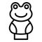 Frog puppet toy icon outline vector. Theatre show