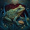 A Frog\\\'s Delight, Exploring the Joyful Display of Ornamented Fur, generative ai