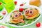 Frog sandwich - creative idea for kids lunch
