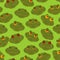 Frog seamless pattern. Amphibian ornament. Toad texture. Head of