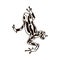 Frog silhouettes vector image black