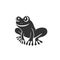 Frog smile graphic icon