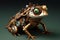 Frog steampunk animal illustration generative ai