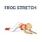 Frog Stretch Exercise for Female Home Workout Relaxation Guidance.