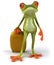 Frog and suitcase