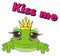 Frog and word kiss me