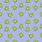 Frogs on purple background, seamless pattern image