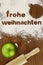 Frohe weihnachten baking background