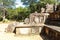 Front of the Audience Hall with guarding lion statues, Polonnaruwa ruins, Sri Lanka