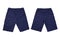 Front and back navy blue men casual short pants