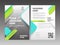 Front and back page presentation of a professional flyer,.