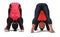 Front and Back Poses of a virtual Woman with Sport Outfit in Yoga Dolphin Pose