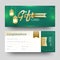 Front and back view of Ramadan Gift Card with hanging illuminated lanterns.