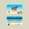 Front And Back VIP Member Card Template Sea And Beach Concept.