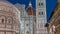 The front of The Basilica di Santa Maria del Fiore day to night timelapse which is the cathedral church Duomo of