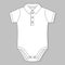 Front button placket collar baby bodysuit