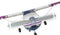 Front of Cessna 172 Single Propeller Airplane On White
